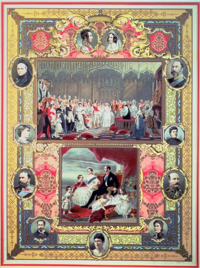 La Reine Victoria (1819-1901) : son mariage et ses enfants - English School